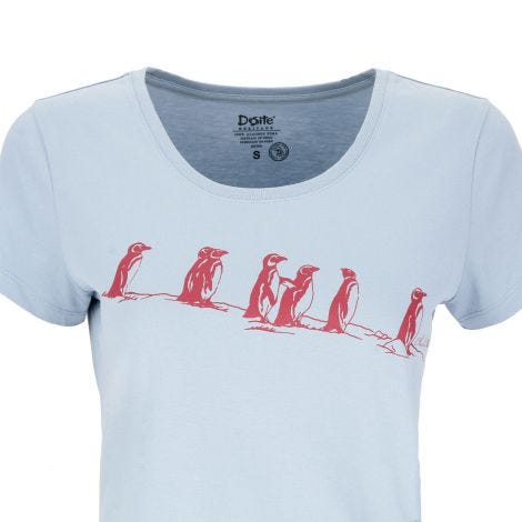 Polera Manga Corta Pingüino Women Light Blue doite