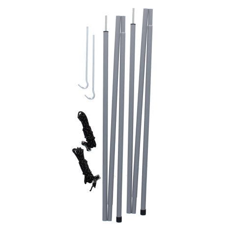 Set de Parantes de Acero Gris
