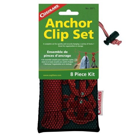 Kit De Cuerda Y Clip Para Colgar Rojo