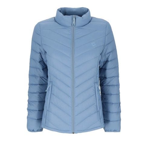Chaqueta Pluma Eboni Stripe Mujer Azul
